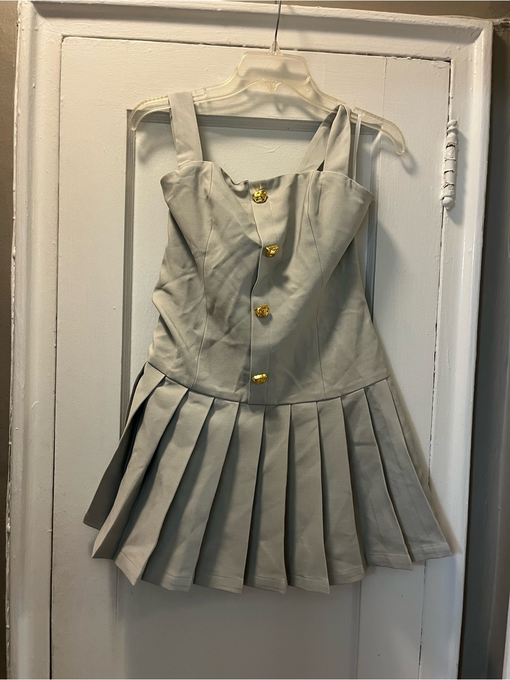 NWOT Commense Pleated Halter Mini Dress - Picture 3 of 7